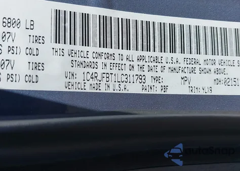 2020 Jeep Grand Cherokee Limited X from USA, damaged, VIN 1C4RJFBT1LC311793